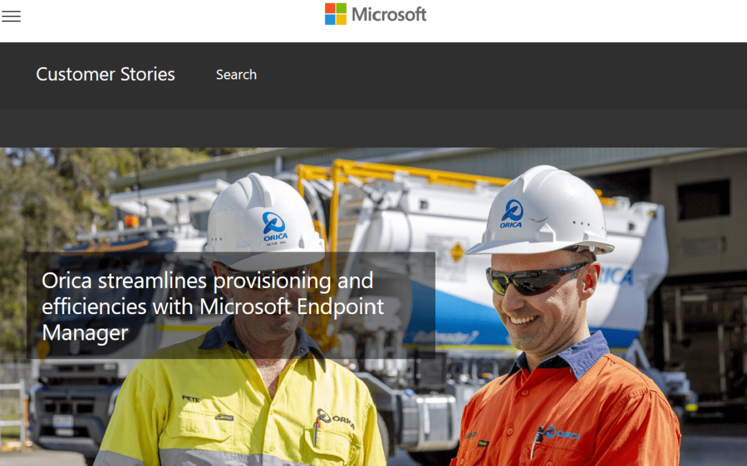 Orica optimiza el aprovisionamiento y las eficiencias con Microsoft Endpoint Manager